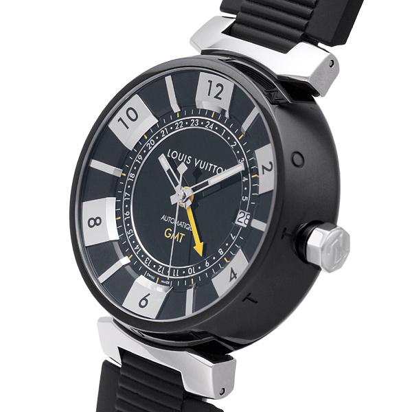 ルイヴィトン時計 スーパーコピー タンブール イン・ブラック オートマティック GMT / Ref.Q113K0